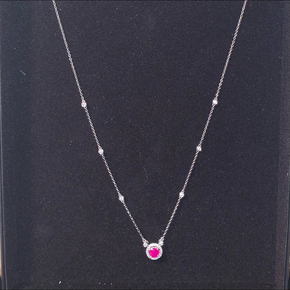 R.H Macy & Co. Diamond and Ruby Necklace